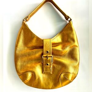 MICHAEL KORS, Gold Leather Hobo Bag, EXCELLENT CONDITION, LEATHER